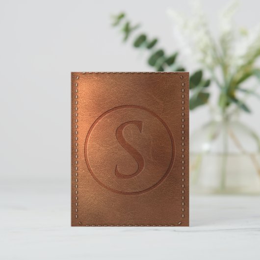 alfabet cuir lettre S Briefkaart (Staand voorkant)