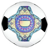 Alfabet D mandala  Voetbal (Gedraaid)