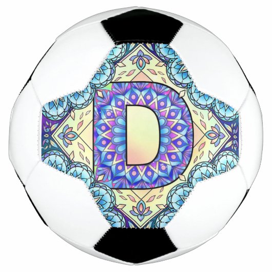 Alfabet D mandala  Voetbal (Voorkant)