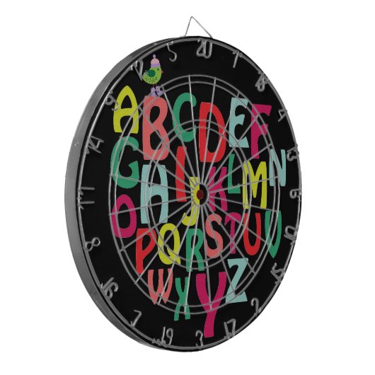 Alfabet Dartbord (Voorkant Links)