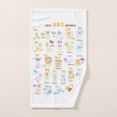 Alfabet Dier ABC Leuke dieren Bad Handdoek (Handdoek)
