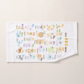 Alfabet Dier ABC Leuke dieren Bad Handdoek (Handdoek)