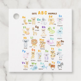 Alfabet Dier ABC Leuke dieren Bedankjes Labels