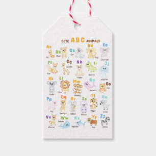 Alfabet Dier ABC Leuke dieren Cadeaulabel