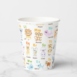 Alfabet Dier ABC Leuke dieren Papieren Bekers
