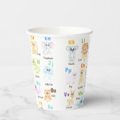 Alfabet Dier ABC Leuke dieren Papieren Bekers (Links)