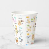 Alfabet Dier ABC Leuke dieren Papieren Bekers (Rechts)