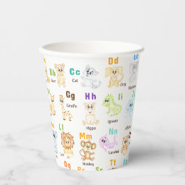 Alfabet Dier ABC Leuke dieren Papieren Bekers
