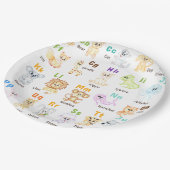 Alfabet Dier ABC Leuke dieren Papieren Bordje (Gekanteld)