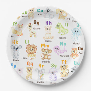 Alfabet Dier ABC Leuke dieren Papieren Bordje