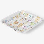 Alfabet Dier ABC Leuke dieren Papieren Bordje (Gebogen)