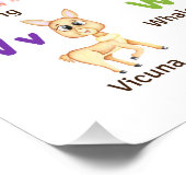 Alfabet Dier ABC Leuke dieren Perfect Poster (Hoek)