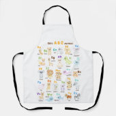 Alfabet Dier ABC Leuke dieren Schort (Voorkant)