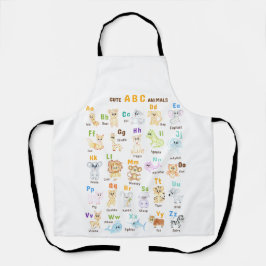 Alfabet Dier ABC Leuke dieren Schort