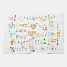 Alfabet Dier ABC Leuke dieren Theedoek