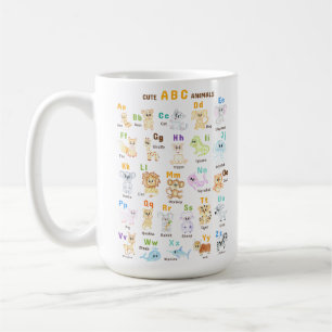 Alfabet Dier ABC Schattige dieren Koffiemok