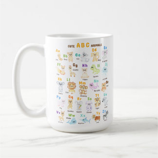 Alfabet Dier ABC Schattige dieren Koffiemok