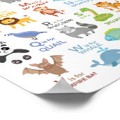 Alfabet Dierenposter A - Z Kinderen Educatief Poster (Hoek)