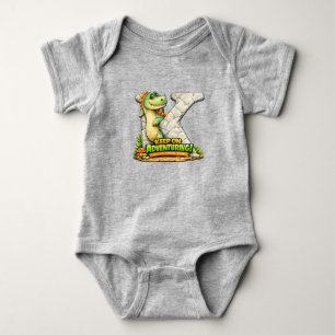 🦖✨ Alfabet Dino “K” Baby Jersey Bodysuit