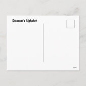 alfabet-dinosauriërs feestdagenkaart (Achterkant)