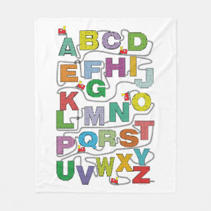 Alfabet Doolhof Puzzels Spoorweg Fleece Deken