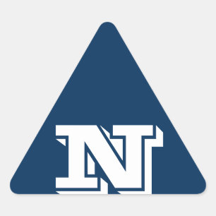 Alfabet door Janz Capital Letter N Police Box Blue Sticker