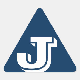 Alfabet door Janz Hoofdletter J Politiebox Blauw Sticker