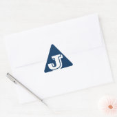 Alfabet door Janz Hoofdletter J Politiebox Blauw Sticker (Envelop)