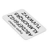 Alfabet door Janz White Smoke 3x4 Magneet (Rechterzijde)