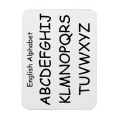 Alfabet door Janz White Smoke 3x4 Magneet (Verticaal)