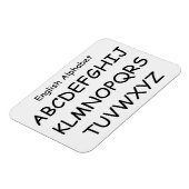 Alfabet door Janz White Smoke 3x4 Magneet (Linkerzijde)