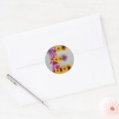 Alfabet E in bloemen Ronde Sticker (Envelop)