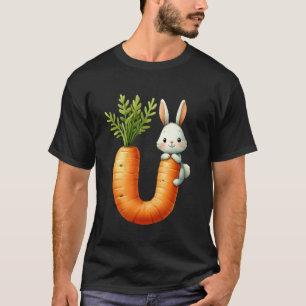 Alfabet eieren Pasen ABC's Wortel Letter U voor Ki T-shirt