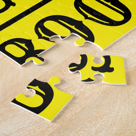 Alfabet en getallen design legpuzzel (Zijkant)