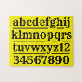 Alfabet en getallen design legpuzzel (Horizontaal)