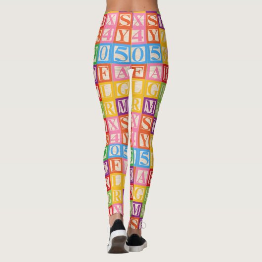 Alfabet en nummers leggings (Achterkant)