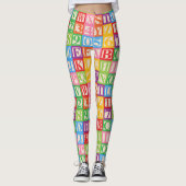 Alfabet en nummers leggings (Voorkant)