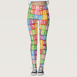 Alfabet en nummers leggings