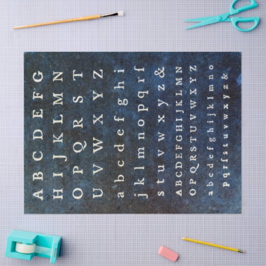  Alfabet Ephemera-ontkoppeling Tissuepapier (Craft)