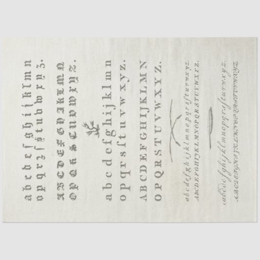  Alfabet Ephemera-ontkoppelpapier Tissuepapier (Voorkant)