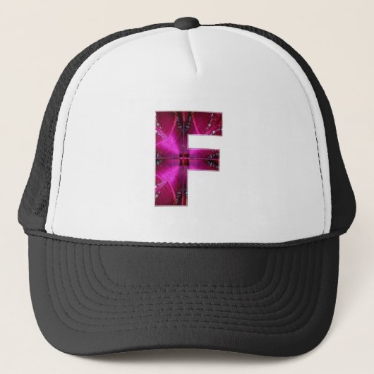 Alfabet F FFF : Sparkle Theme Trucker Pet (Voorkant)