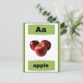 Alfabet Flash Card (met echt afbeelding) Holiday P Feestdagenkaart (Staand voorkant)