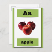 Alfabet Flash Card (met echt afbeelding) Holiday P Feestdagenkaart (Voorkant / Achterkant)