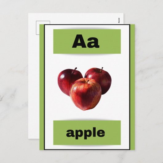 Alfabet Flash Card (met echt afbeelding) Holiday P Feestdagenkaart (Voorkant / Achterkant)