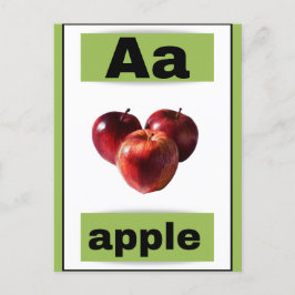 Alfabet Flash-kaart (met echt afbeelding) Feestdagenkaart