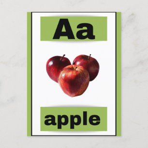 Alfabet Flash-kaart (met echt afbeelding) Feestdagenkaart