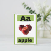 Alfabet Flash-kaart (met echt afbeelding) Feestdagenkaart (Staand voorkant)