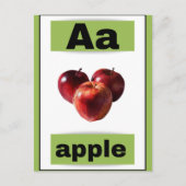 Alfabet Flash-kaart (met echt afbeelding) Feestdagenkaart (Voorkant)