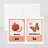 Alfabet-flashcards | ABC Educatieve Kaarten "A, B" (Voorkant / Achterkant)