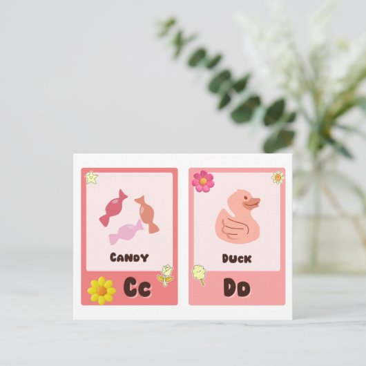 Alfabet-flashcards | ABC Educatieve Kaarten "C, D" (Staand voorkant)